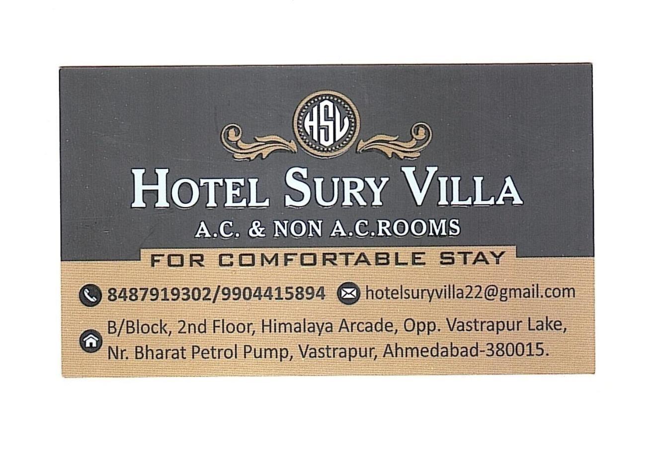 Hotel Sury Villa Ahmedabad Ngoại thất bức ảnh